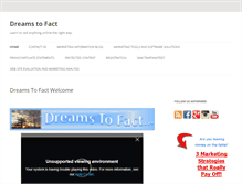 Tablet Screenshot of dreamstofact.com